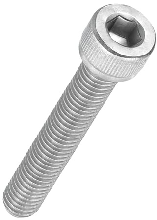 Kozelo 8pcs Tornillos de Cabeza Hexagonal - [M8-1.25 x 45mm] Acero Inoxidable 304 Totalmente Roscado Allen Tornillo para Motor Eléctrico Ventilador Impresión 3D Reparación, Plateado