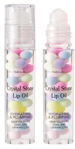 Roll-On Sanft gleitender, nicht klebriger Roller-Applikator mit Glanz | Hydratisierendes Lippenöl-Plumper Für Alltag, Reisen, Dates, Party, Büro, Urlaub, , Hochzeit