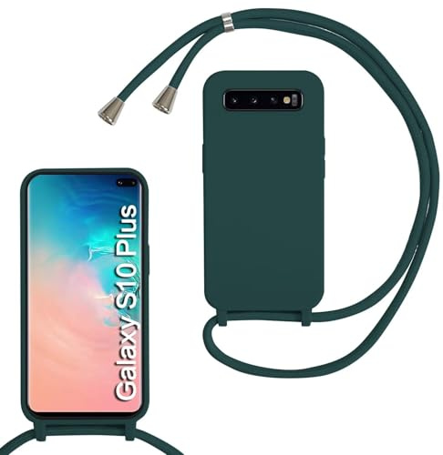 xinyunew Handykette für iPhone 16E Hülle mit Band, Handyhülle mit Schnur zum Umhängen, weiche TPU Silikonhülle mit Band [abnehmbar] Halskettenhülle für iPhone 16E-Grün