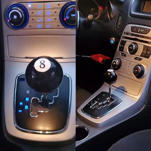 VRTYVEYBB Anpassbarer 8 Billardkugel-Schaltknauf für Fahrzeuge, stilvolles schwarzes Finish, einfache Installation
