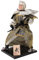 Kisangel Puppe Ninja Statue Dekoration Schreibtisch Realistische Heimkrieger Ninja Actionfigur Figur Kimono Puppe Figur Japanische Raumdekoration Gips