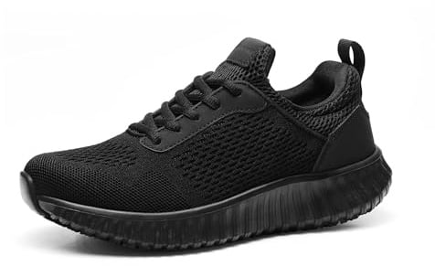 Bruno Marc Women's Non Slip Work Shoes Walking Black & Lightweight Food Service Chef Kitchen Restaurant Resistant Sneakers,Size 8,All Black,BWUMFO2501