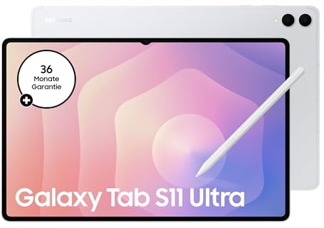 Samsung Galaxy Tab S11 Ultra, AI Tablet, Wi-Fi, Leichtes Design, Vielseitige KI-Tools, DeX, 256 GB Speicher, 12 GB RAM, Lange Akkulaufzeit, Silver, 3 Jahre Herstellergarantie [Exklusiv auf Amazon]