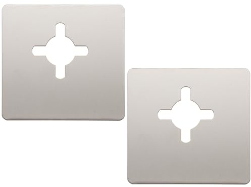 Door Knob Reinforcement Plate Repair Kit 2Pcs Silver Stainless Steel Adhesive Hole Cover Filler for Wooden and Metal Doors Home and Office Use