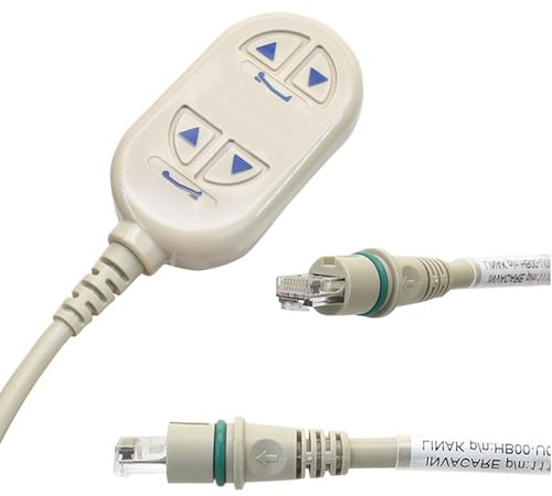 1115288 Bed Remote Controller for Invacare 5310IVC Semi Electric Homecare Bed, Replacement for Invacare 5310IVC Full Electric Homecare, Inclusion 6 Way 10-Pin Phone Style Connector, 2 Years Warranty