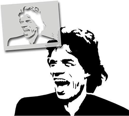 Ideal Stencils Mick Jagger Schablone Wand Malen Schablone Farbe Maßgeschneidert Oberflächen Heim Dekoration Kunst Handwerk Dekorieren Wiederverwendbar