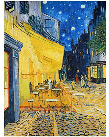 Bilderwelten Top Vincent Van Gogh Leinwandbilder Café-Terrasse am Abend in Arles 80 x 60cm