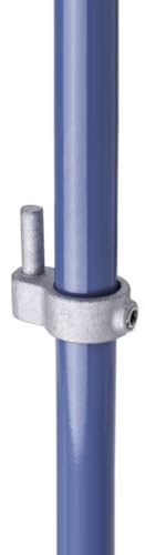 WITTKOWARE Rohrverbinder aus verzinktem Temperguss, für Rohr-Außendurchmesser 42,4mm (1¼), Formteil: Torscharnier (Stellringzapfen)