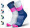 INCYLENCE - Chaussettes de compression Mirrored - pour le running/triathlon - hautes/légères/respirantes - protection contre les ampoules - rose - 43-46