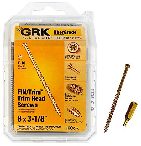 GRK Fasteners 119734 FIN/Trim #8 x 3-1/8 Screws 100CT