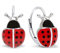 Marienkäfer Brisur Mädchen Ohrringe 925 Sterling-Silber Damen Kinder Ohrstecker