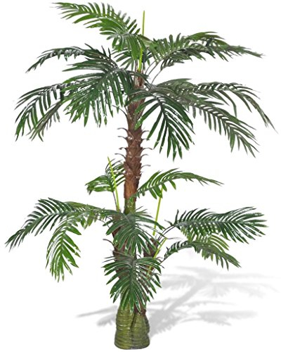 Tidyard Kunstpflanze Künstliche Cycus Bambuspflanze Palme mit Topf 150 cm