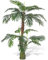 Tidyard Kunstpflanze Künstliche Cycus Bambuspflanze Palme mit Topf 150 cm