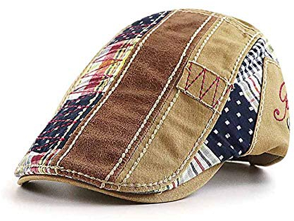 Adantico Herren Schirmmützen Flat Cap (Khaki)