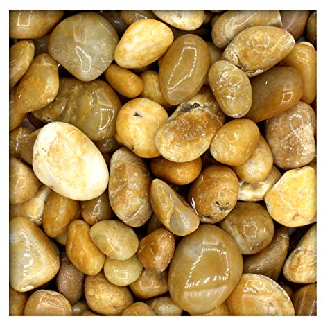 Kieskönig Gelber Glanzkies Zierkies Flusskiesel River Pebbles Gartenkies 20/30 10 kg