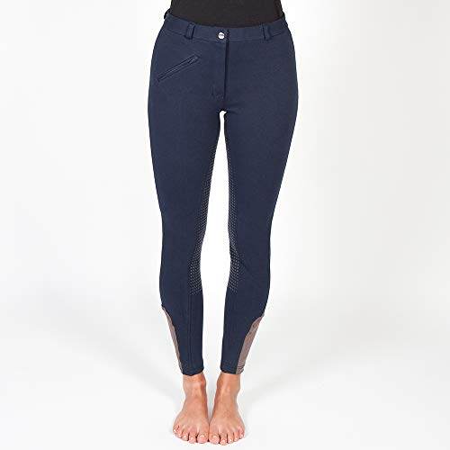 PFIFF 102754 Reithose 'Sanja' Damen Grip Vollbesatz, Blau-Grau 40