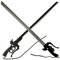 damdos Halloween Prop for 2PCS Sets Attack it on 37inch Shingeki Cosplay Sword Schwerter Kyojin Swords Lapp Costume Cosplay Xmas Birthday Gifts (1PCS Black+1PCS Sliver)