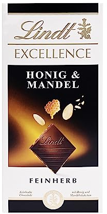 Lindt - Tablette Miel Amande EXCELLENCE - Chocolat Noir - 100g