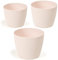 Blumentopf Übertopf Rund Pflanztopf DEKORATIV Struktur SET3: M+L+XL in Rose