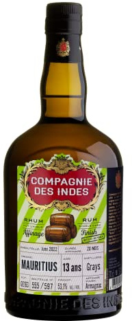 Compagnie des Indes Mauritius Grays Ex Armagnac | 13YO Single Cask Rum