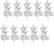 KOSHIFU 10 PCS Kunstpflanze Kunstzweig Weihnachtsdeko Pflanzen Weihnachten Künstliche Zweige mit Glitzer Blätter für Weihnachtsbaum Ornamente Garten Party Tisch Deko 26cm Silber