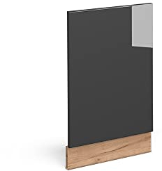 Vicco Frontblende Fame-Line, Anthrazit Hochglanz/Goldkraft Eiche, 45 cm ohne Arbeitsplatte