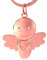 Tidero Schutzengel Schlüsselanhänger Smile - Engel Anhänger für Männer Frauen - Geschenk Glücksbringer Auto Fahr vorsichtig Metall (Roségold)