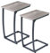 LAKEMID C-förmiger Beistelltisch, 2er-Set, Beistelltisch für Couch, Gebogene Stützbeine, TV-Tablett, Tisch für Wohnzimmer, Schlafzimmer, (Lvory)
