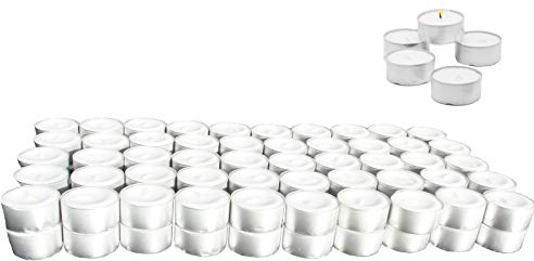 Teelichter weiß ohne Duft Großpackung 36-1000 Stk. | 4 Std. 6Std. 8Std. oder Maxi-Teelichter | aus Paraffinwachs | + GRATIS HL Kauf Block (6 Std. Teelichter + 1 HL Kauf Block, 150)