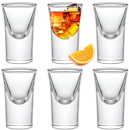 SuproBarware Shot Glasses Set of 6-0.5oz/15ml Clear Shot Glass Cup with Heavy Base Bulk for Cocktail, Vodka, Espressos, Liqueurs, Tequila and Desserts