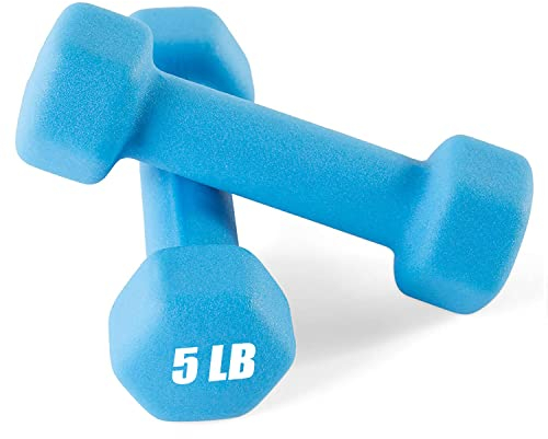 Portzon Weights Dumbbells 10 Colors Options Compatible with Set of 2 Neoprene Dumbbells Set,1-15 LB, Anti-Slip, Anti-roll, Hex Shape