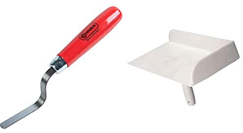 Stoßfugenkelle 10mm & COX781223 Fugbrett, Kunststoff mit Griff, 180 x 320 mm