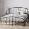 Zinus Heidi King size Bed frame - Bed 150x200 cm - 30 cm Height with Underbed storage - Metal Platform Bed frame with Headboard and Footboard - Black