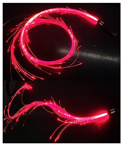 Fouet À Fibre Optique LED, Lumière de Fouet à Fibre Optique LED, Super Lumineux Rave Fouet De Danse Accessoires de Fête Fouet Lumineux, pour Danse, Fêtes F