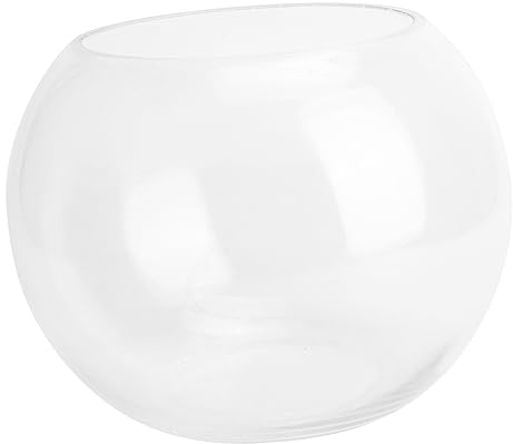 ABOOFAN Hydroponics Glass Vase for Desktop Decoration Creative Fish Tank Ornament Floral Holder for Home Office Hotel Cafe Use