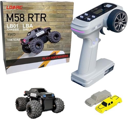 LDARC 1:58 Skala Mini RC Auto RTR 2.4GHz Desktop Monster Truck Hobby Grade Fernbedienung Fahrzeug Modell Kommt mit 2 austauschbare Körper Shell