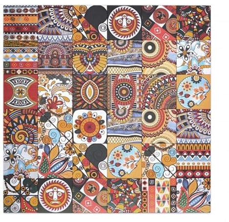 Selbstklebende Mosaikmatte Metall Retro Mandala Mustermatte Afrikaans Ornament MOS200-U01