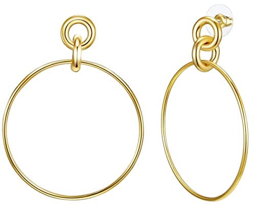 Lulu Jane Damen Ohrringe aus Metall-Legierung Modeschmuck Ohrstecker gelbgold