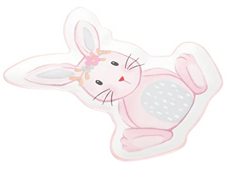 LIFKOME Boys and Girls Bunny Ceramic Plate Porcelain Serving Platter Home Food Tray Salad Plate