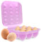 Holzsammlung Hueveras para Frigorífico, Huevera de Silicona para 9 Huevos, Apilable Organizador de Huevos Bandeja de Huevos, Caja Huevos Transporte, Ahorro Espacio Cesta para Huevos, 181.19 x 69.13 mm
