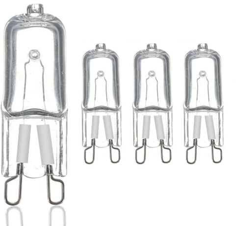 LIGHBIB G9 Ofenlicht, Hochtemperaturbeständig, 120 V/230 V, Halogenlampe, Für Kühlschränke, Öfen, Ventilatoren,28W,4 Stück