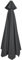 Toile de Rechange Parasol de Jardin Exterieur Deporte 3x3 Polyester imperméable 8 Bras Dessus Parapluie Remplacement
