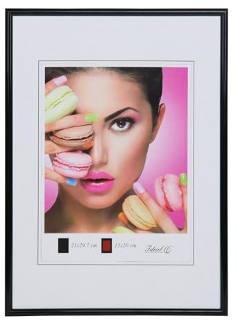 IDEAL TREND Photo Style Kunststoff Bilderrahmen Fotorahmen Wanddeko Collage Foto Poster: Farbe: Schwarz | Format: 15x20