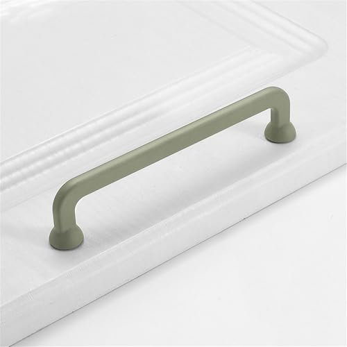 2 Stück Schubladengriff Niedlich Bunte Griffe für das Kinderzimmer Möbelgriffe Zink-Legierung Türgriff Dekorative Schrankgriffe für Küchenschränke,Kleiderschrank,Tür (Lochabstand 128mm,grün)