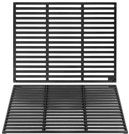 45x35cm Gusseisen Grillrost für Rösle Videro G4-S, Rösle Allflame Prime 4,Grillrost Ersatzteil für Enders Kansas Pro 4,Uniq 4 IK Cruster, für Napoleon Rogue 525, für Napoleon Prestige 500, 2 Stück