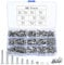 505 Pcs M5 Hex Bolts and Nuts Set, M5 Nuts and Bolts Set with Washers Set, Fully Threaded Machine Bolt and Hex Nut and Lock and Flat Washers Assortment Kit