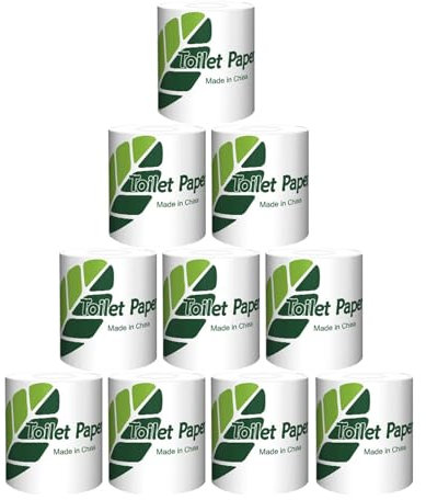 Lot de 10 rouleaux de papier toilette doux, doux et hypoallergénique, papier toilette durable pour femmes, hommes, , personnes âgées