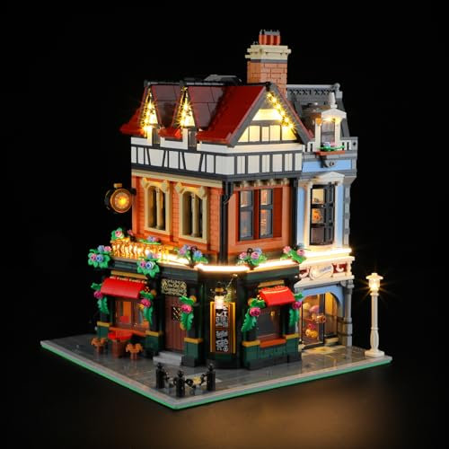 BRIKSMAX Kit di luci 2.0 per set di costruzione ad angolo Lego Tudor, innovativa illuminazione a LED compatibile con icone Lego 10350 Set da costruzione (non incluso set Lego)