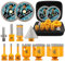 EXFEIN - Set di 12 punte diamantate per sega a campana 6/6/8/25/35/50/68 mm+10 mm punte per dita + 50 mm punte smussate + adattatore + 2 pezzi 125 mm disco diamantato per porcellana marmo granito