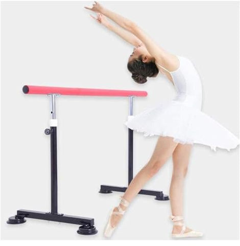 SdaryWare Ballettstange aus Holz, freistehende Ballettstange, tragbare Tanzstange, bodenstehender Ballettstock für Gymnastikübungen für Erwachsene und Kinder (Rosa, 100 cm)